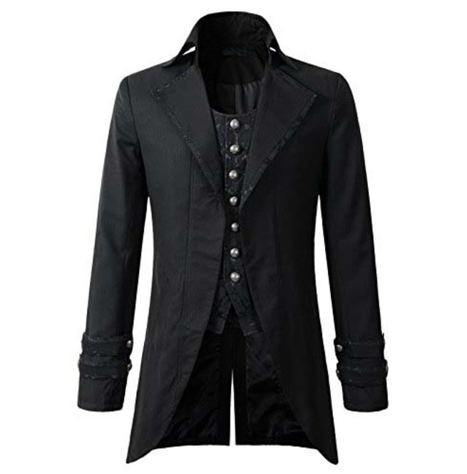Mens Steampunk Gothic Tailcoat Multi Color Gothic Jacket Victorian Style Coat