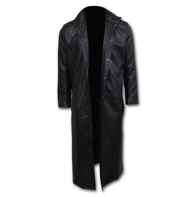 SinisthorGothic duster coat made from genuine leather